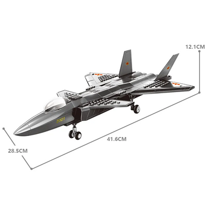 Heavy Stealth Fighter Military Fighter Air Force Building Block Set,WW2 Military Airplanes Model,Aircraft Plane Brick Building Set Toy Gifts for Kids and Adults,229PCS