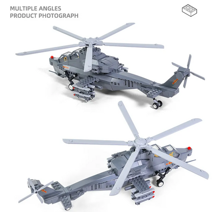 Attack Helicopter Air Force Building Block Set – 272-Pcs Helicopter Building Toys Set – Building Block Plane Toy for Kids Older Than 10 and Adults – Compatible with All Building Bricks