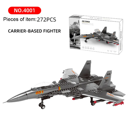 Carrier-Based Aircraft Military Fighter Air Force Building Block Set,WW2 Military Airplanes Model,Aircraft Plane Brick Building Set Toy Gifts for Kids and Adults,272PCS