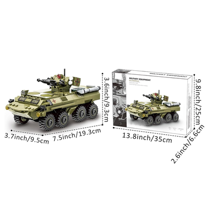 Military Vehicle Building Blocks Sets,Armored Model Brick Set Highly Detailed Set for Military Enthusiast, Teens and Adults