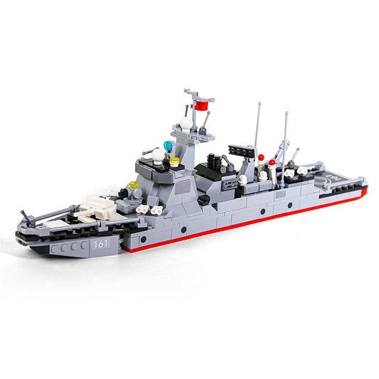 Type 052D Destroyer Military Series Building Bricks Set (376 Pcs) Warship Build Blocks Toy, Gift for Adult