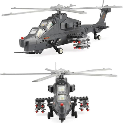 Attack Helicopter Air Force Building Block Set – 272-Pcs Helicopter Building Toys Set – Building Block Plane Toy for Kids Older Than 10 and Adults – Compatible with All Building Bricks